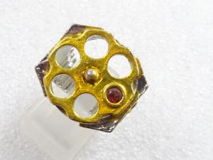 色石　指輪(12.5号)